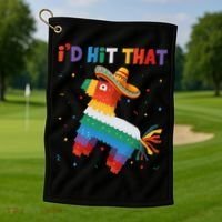 Costume Cinco De Mayo Funny Ideas I'd Hit That Pinata Golf Towel thumb 1