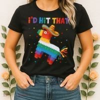 Costume Cinco De Mayo Funny Ideas I'd Hit That Pinata Women's T-Shirt thumb 2