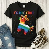 Costume Cinco De Mayo Funny Ideas I'd Hit That Pinata Women's T-Shirt thumb 3