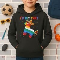Costume Cinco De Mayo Funny Ideas I'd Hit That Pinata Kids Hoodie thumb 2