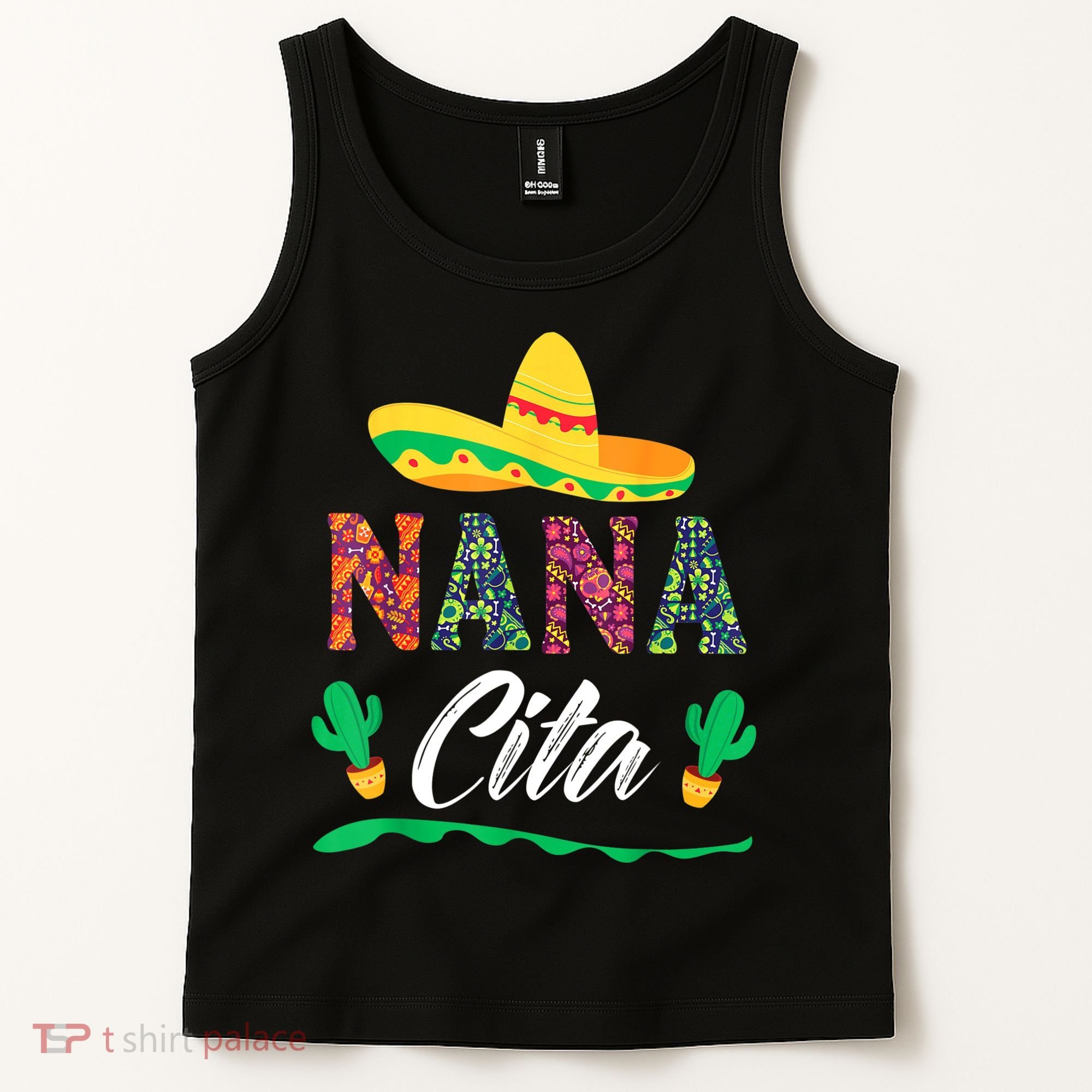 Cactus Cinco De Mayo Costume Mexican Nacho Average Nana Cita Tank Top