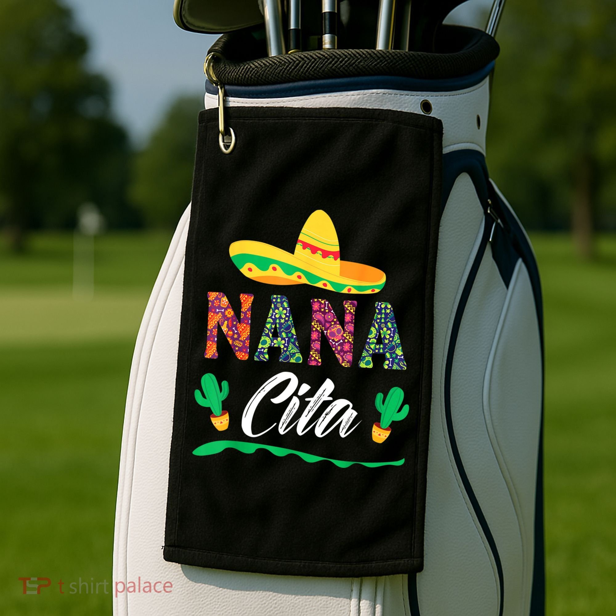 Cactus Cinco De Mayo Costume Mexican Nacho Average Nana Cita Golf Towel