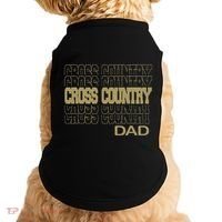 Cross Country Dad In Modern Stacked Lettering Doggie Tank thumb 0
