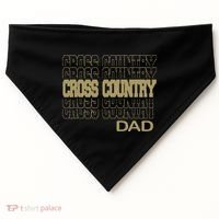Cross Country Dad In Modern Stacked Lettering USA-Made Doggie Bandana thumb 0