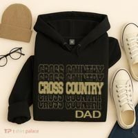 Cross Country Dad In Modern Stacked Lettering Hoodie thumb 4
