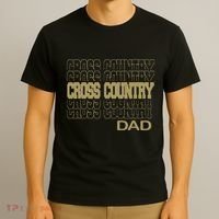 Cross Country Dad In Modern Stacked Lettering T-Shirt thumb 3