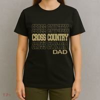 Cross Country Dad In Modern Stacked Lettering T-Shirt thumb 4