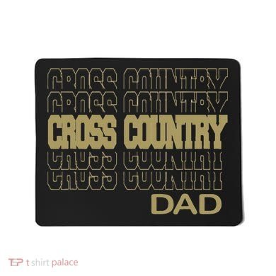 Cross Country Dad In Modern Stacked Lettering Mousepad