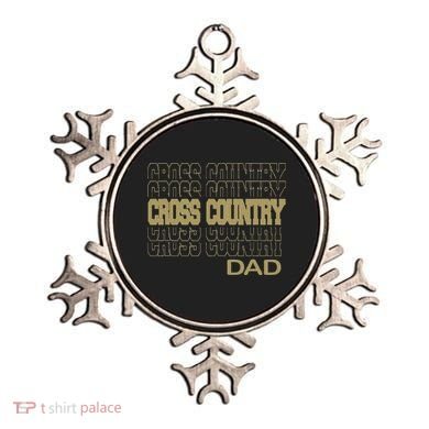 Cross Country Dad In Modern Stacked Lettering Ornament