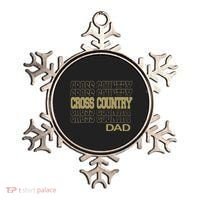 Cross Country Dad In Modern Stacked Lettering Ornament thumb 0