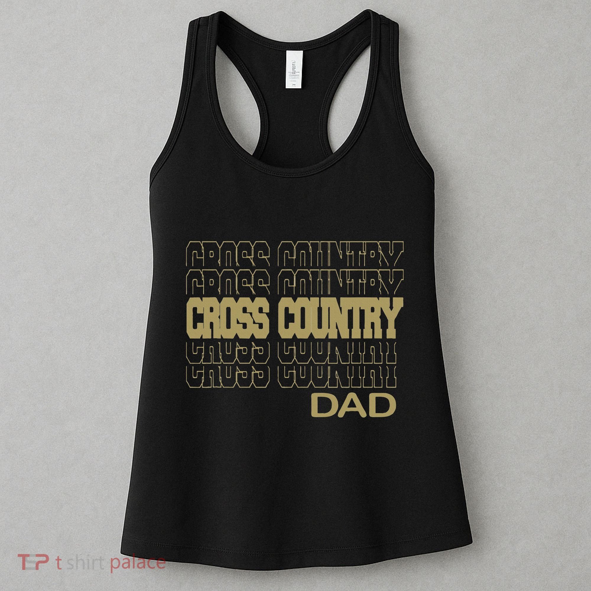 Cross Country Dad In Modern Stacked Lettering Women's Tank Top