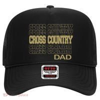 Cross Country Dad In Modern Stacked Lettering Hat thumb 0