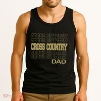 Cross Country Dad In Modern Stacked Lettering Tank Top thumb 3