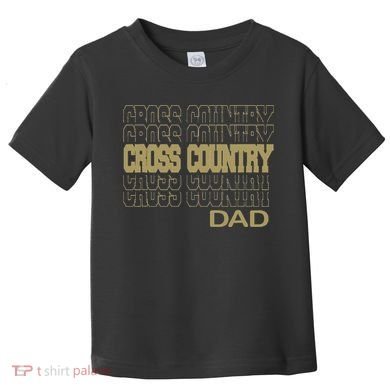 Cross Country Dad In Modern Stacked Lettering Toddler T-Shirt