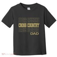 Cross Country Dad In Modern Stacked Lettering Toddler T-Shirt thumb 0