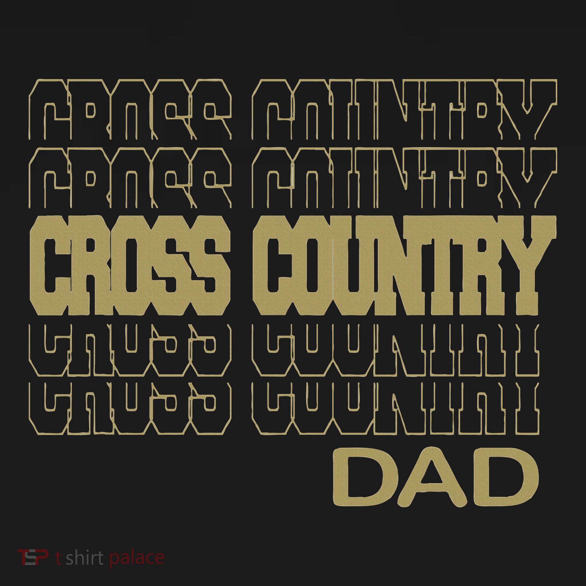 Cross Country Dad In Modern Stacked Lettering Visor