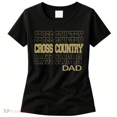 Cross Country Dad In Modern Stacked Lettering Women's T-Shirt