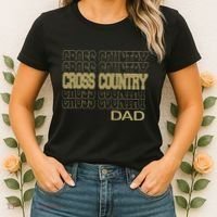 Cross Country Dad In Modern Stacked Lettering Women's T-Shirt thumb 2