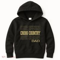 Cross Country Dad In Modern Stacked Lettering Kids Hoodie thumb 0