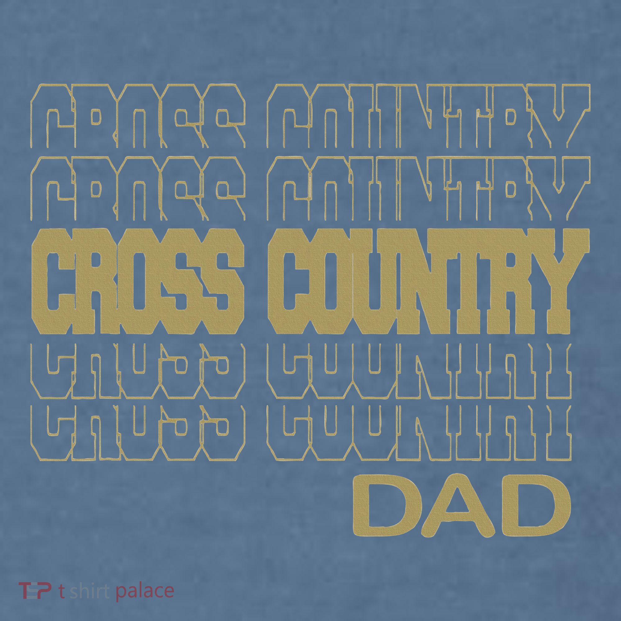 Cross Country Dad In Modern Stacked Lettering Garment-Dyed Sweatshirt