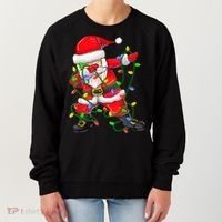 Cute Christmas Dabbing Santa Lights Women's Sweatshirt thumb 0