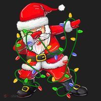 Cute Christmas Dabbing Santa Lights Women's Sweatshirt thumb 2