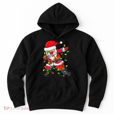 Cute Christmas Dabbing Santa Lights Hoodie