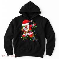 Cute Christmas Dabbing Santa Lights Hoodie thumb 0