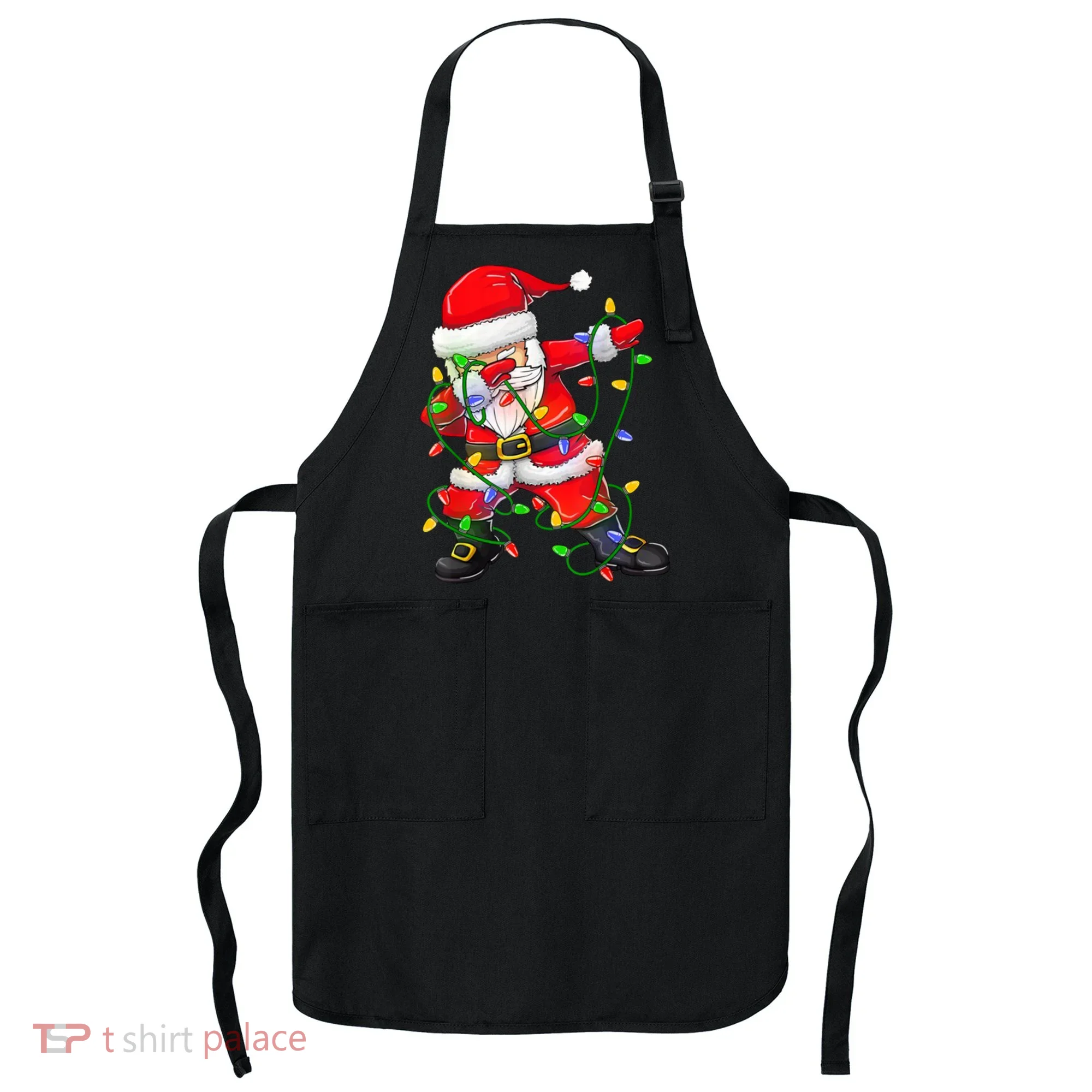 Cute Christmas Dabbing Santa Lights Apron