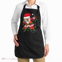 Cute Christmas Dabbing Santa Lights Apron thumb 2