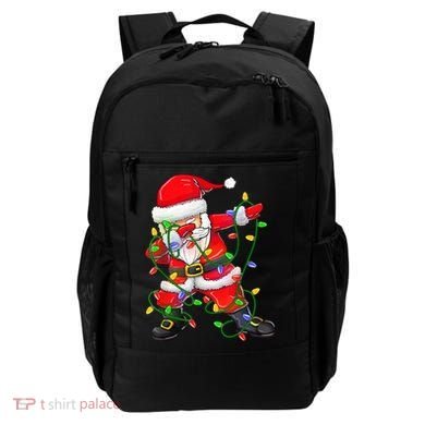 Cute Christmas Dabbing Santa Lights Backpack