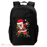 Cute Christmas Dabbing Santa Lights Backpack thumb 0