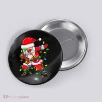 Cute Christmas Dabbing Santa Lights Button thumb 0