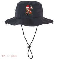 Cute Christmas Dabbing Santa Lights Bucket Hat thumb 0