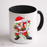 Cute Christmas Dabbing Santa Lights Coffee Mug thumb 1