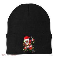 Cute Christmas Dabbing Santa Lights Beanie thumb 0