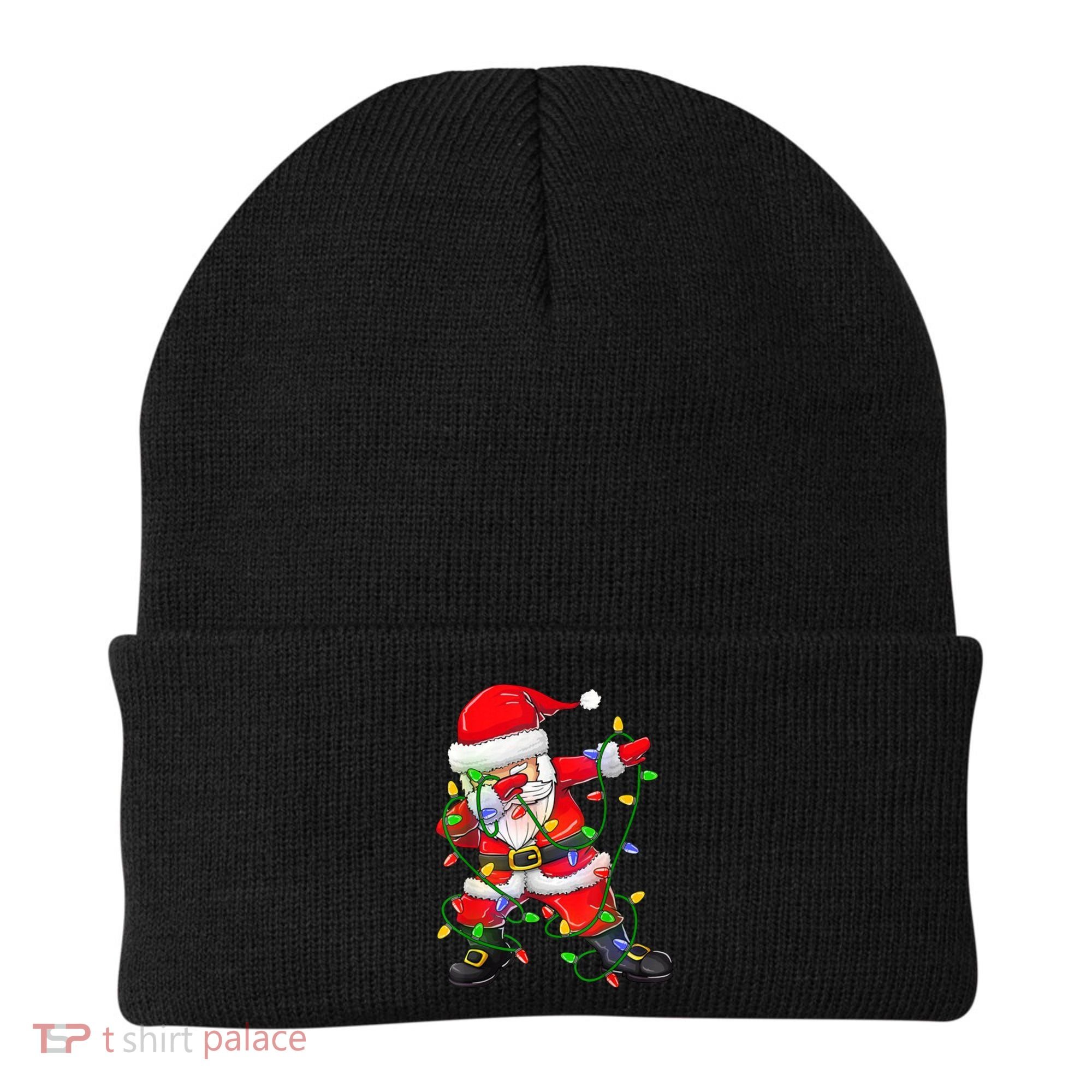 Cute Christmas Dabbing Santa Lights Beanie