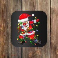 Cute Christmas Dabbing Santa Lights Coaster thumb 0