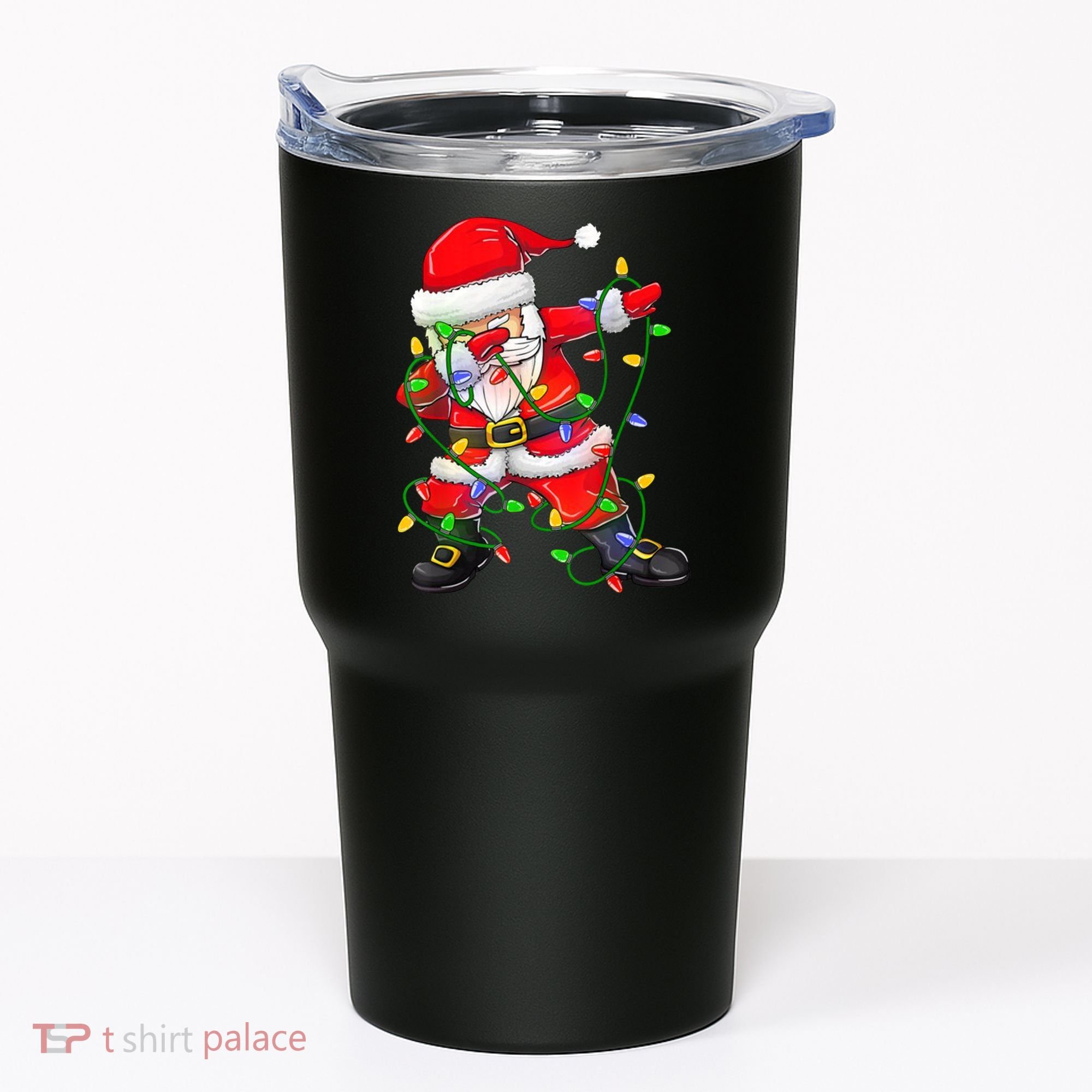 Cute Christmas Dabbing Santa Lights Tumbler