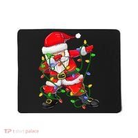 Cute Christmas Dabbing Santa Lights Mousepad thumb 0