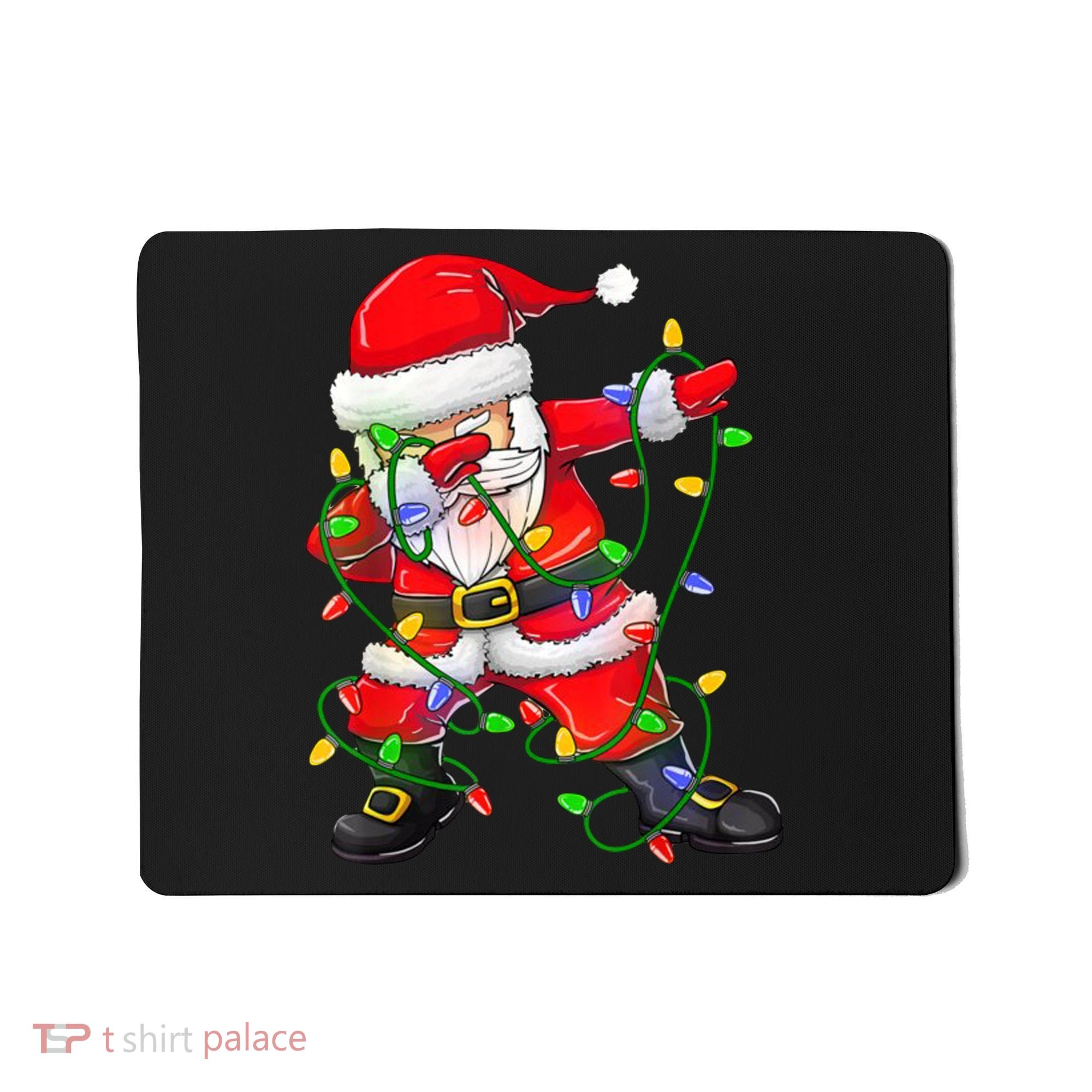 Cute Christmas Dabbing Santa Lights Mousepad
