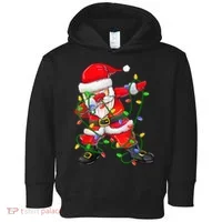 Cute Christmas Dabbing Santa Lights Toddler Hoodie thumb 0