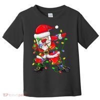 Cute Christmas Dabbing Santa Lights Toddler T-Shirt thumb 0
