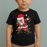 Cute Christmas Dabbing Santa Lights Toddler T-Shirt thumb 2
