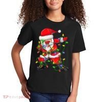 Cute Christmas Dabbing Santa Lights Kids T-Shirt thumb 2