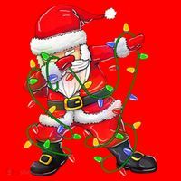 Cute Christmas Dabbing Santa Lights Santa Hat thumb 1