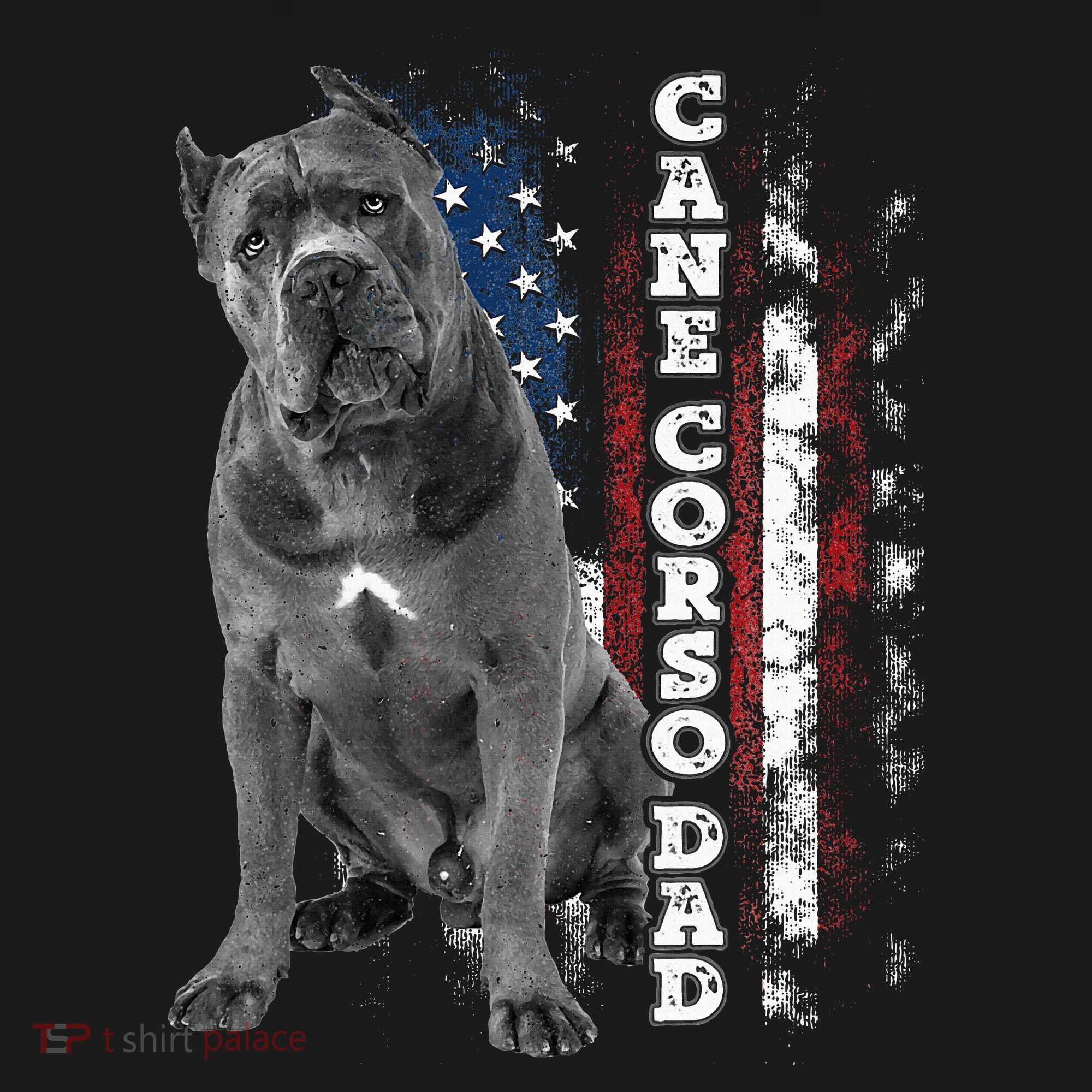 Cane Corso Dad Dog Owner Italian Mastiff Usa American Flag Apron
