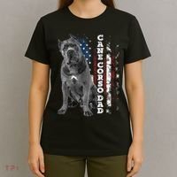 Cane Corso Dad Dog Owner Italian Mastiff Usa American Flag T-Shirt thumb 4