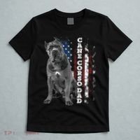 Cane Corso Dad Dog Owner Italian Mastiff Usa American Flag T-Shirt thumb 5