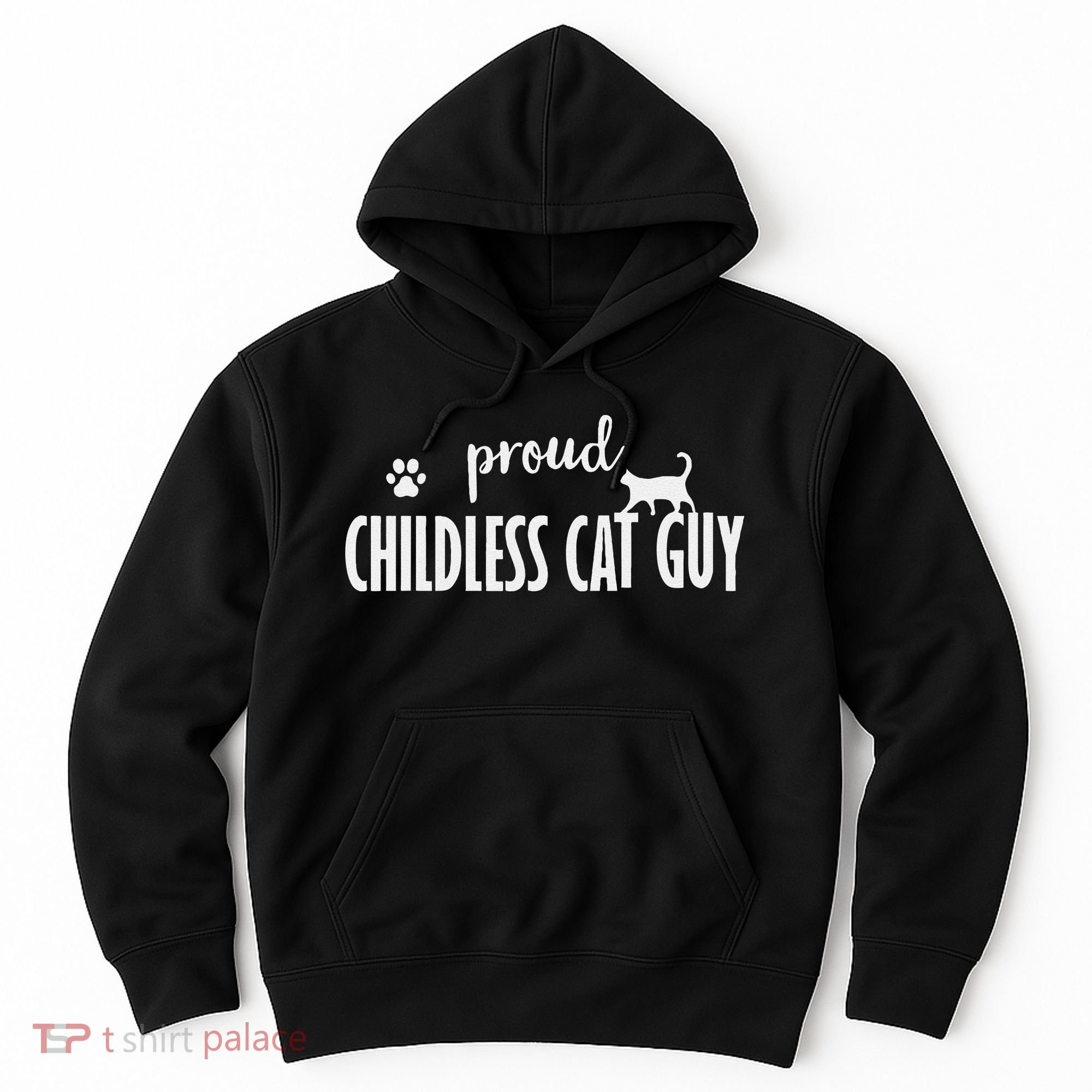 Childless Cat Dudes Scat Dad Proud Childless Cat Guy Hoodie
